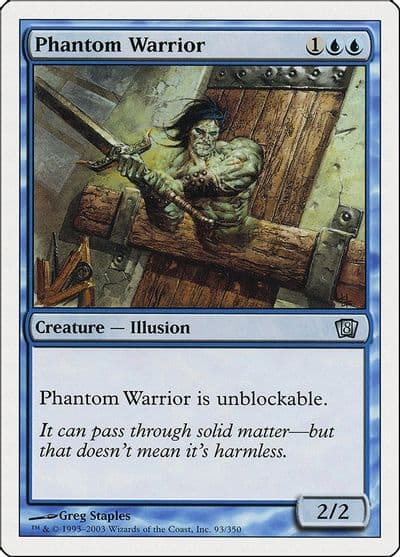 Phantom Warrior 8th Edition Magic card