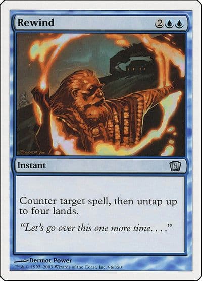 Rewind 8th Edition Magic card