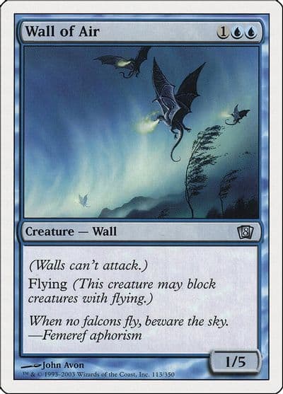 Wall of Air 8th Edition Magic card