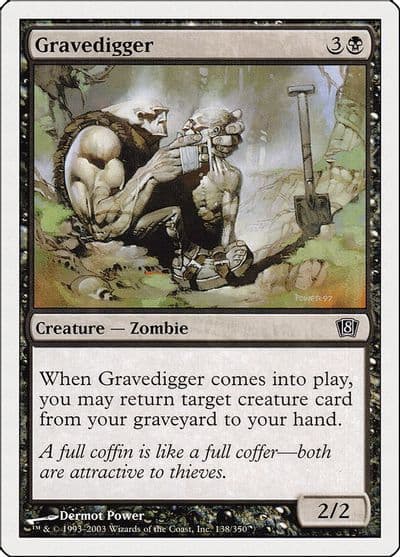Gravedigger 8th Edition Magic card