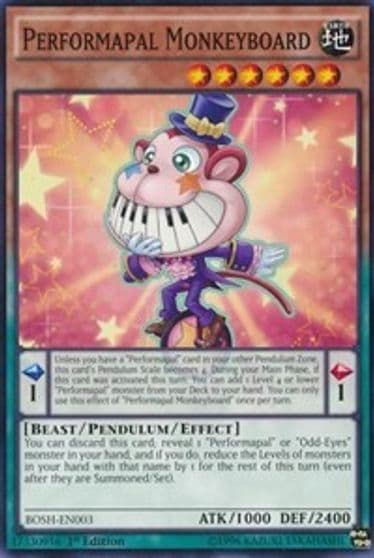 Performapal Monkeyboard Breakers of Shadow Yu-Gi-Oh! card
