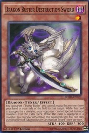 Dragon Buster Destruction Sword Breakers of Shadow Yu-Gi-Oh! card