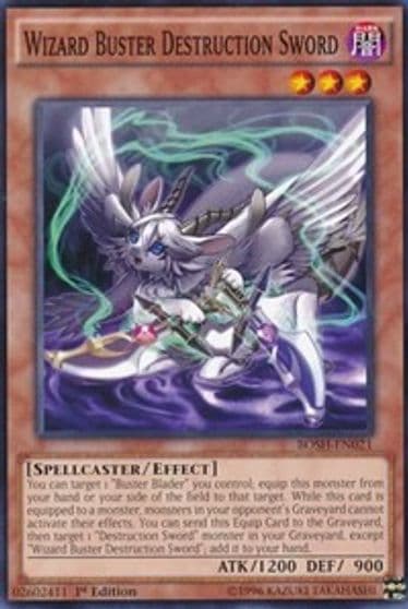 Wizard Buster Destruction Sword Breakers of Shadow Yu-Gi-Oh! card