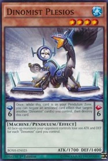 Dinomist Plesios Breakers of Shadow Yu-Gi-Oh! card