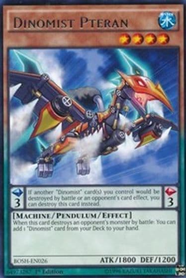 Dinomist Pteran Breakers of Shadow Yu-Gi-Oh! card