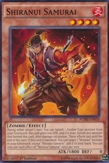 Shiranui Samurai Breakers of Shadow Yu-Gi-Oh! card