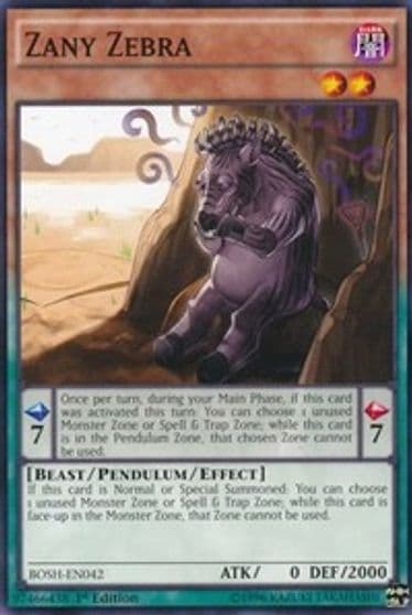 Zany Zebra Breakers of Shadow Yu-Gi-Oh! card
