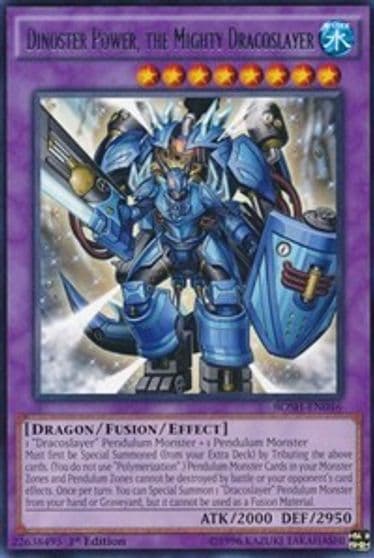 Dinoster Power the Mighty Dracoslayer Breakers of Shadow Yu-Gi-Oh! card
