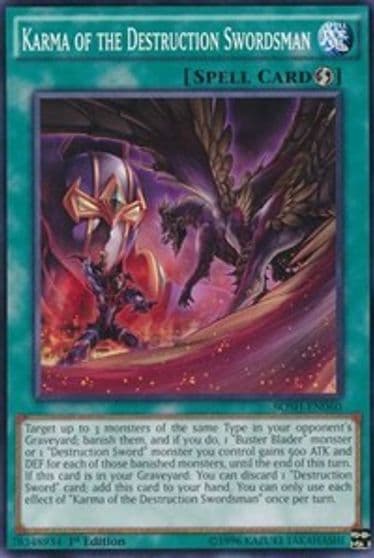 Karma of the Destruction Swordsman Breakers of Shadow Yu-Gi-Oh! card