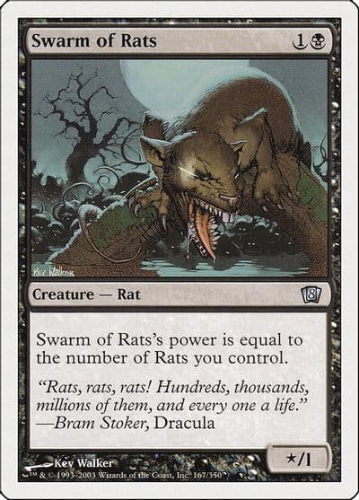 Swarm of Rats 8th Edition Magic card