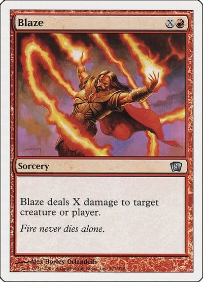 Blaze 8th Edition Magic card