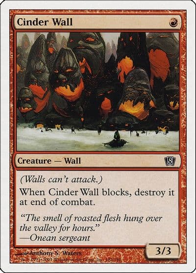 Cinder Wall 8th Edition Magic card