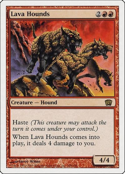 Lava Hounds 8th Edition Magic card