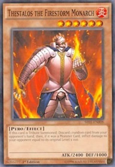 Thestalos the Firestorm Monarch Structure Deck: Emperor of Darkness Yu-Gi-Oh! card