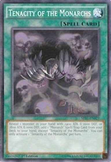 Tenacity of the Monarchs Structure Deck: Emperor of Darkness Yu-Gi-Oh! card