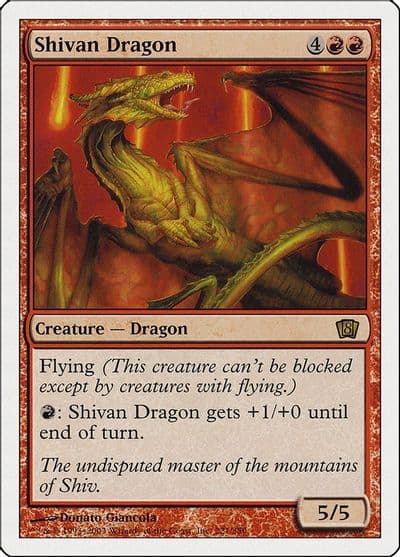 Shivan Dragon 8th Edition Magic card