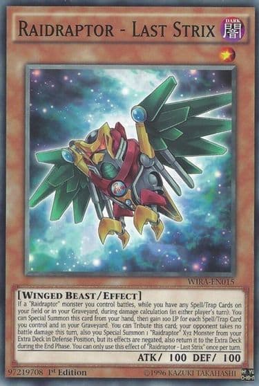 Raidraptor Last Strix Wing Raiders Yu-Gi-Oh! card