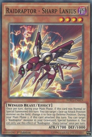 Raidraptor Sharp Lanius Wing Raiders Yu-Gi-Oh! card