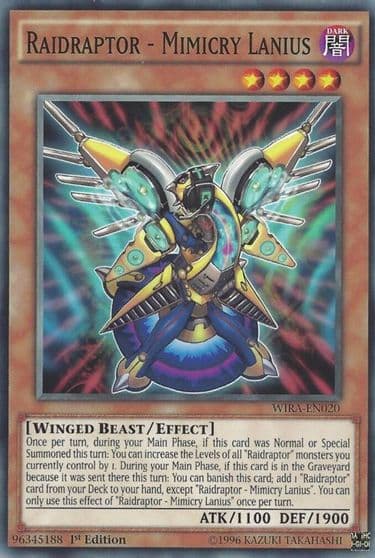 Raidraptor Mimicry Lanius Wing Raiders Yu-Gi-Oh! card