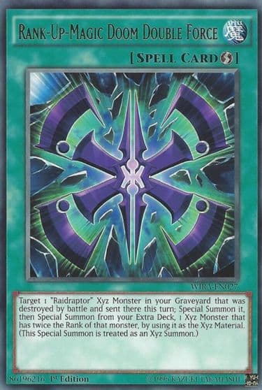 Rank Up Magic Doom Double Force Wing Raiders Yu-Gi-Oh! card