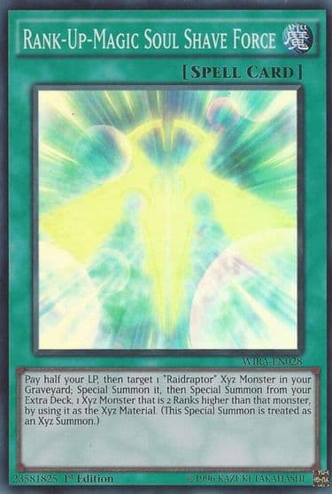 Rank Up Magic Soul Shave Force Wing Raiders Yu-Gi-Oh! card