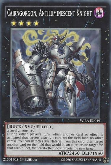 Cairngorgon Antiluminescent Knight Wing Raiders Yu-Gi-Oh! card
