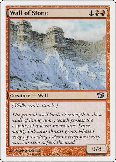 Wall of Stone 8th Edition Magic card