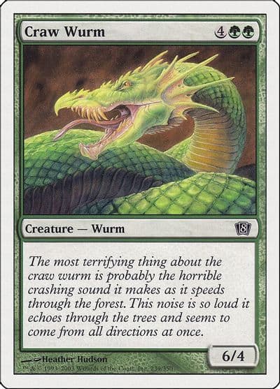 Craw Wurm 8th Edition Magic card