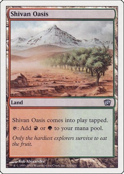 Shivan Oasis 8th Edition Magic card