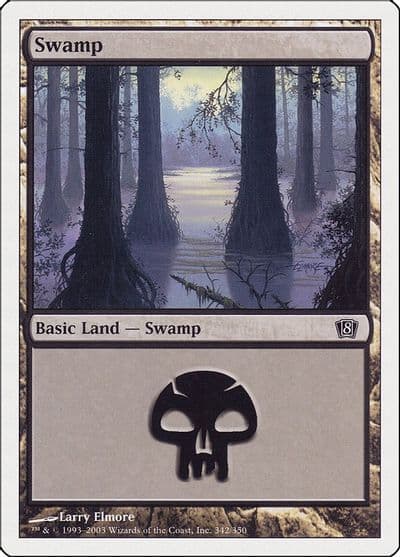 Swamp 342 8th Edition Magic card