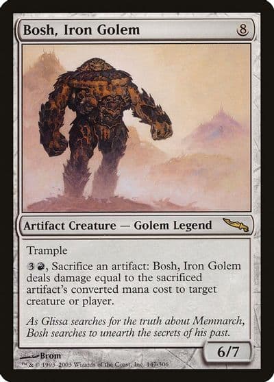 Bosh Iron Golem Mirrodin Magic card