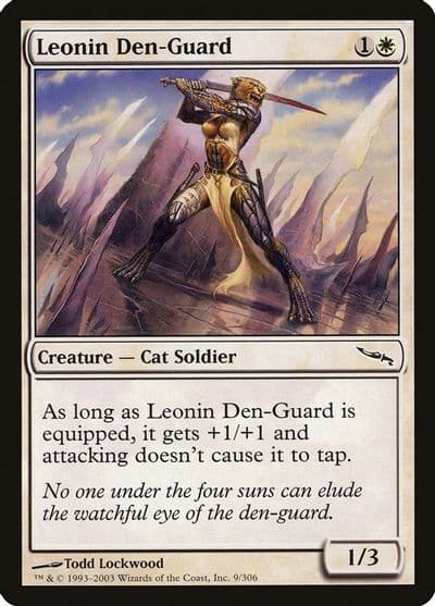 Leonin Den Guard Mirrodin Magic card