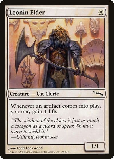 Leonin Elder Mirrodin Magic card