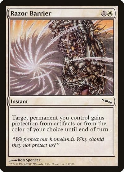 Razor Barrier Mirrodin Magic card