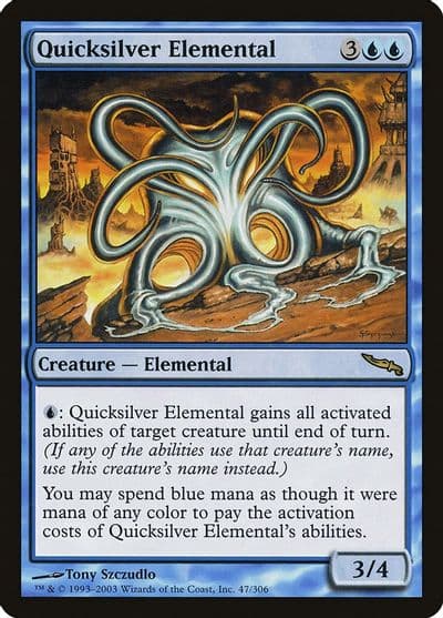 Quicksilver Elemental Mirrodin Magic card