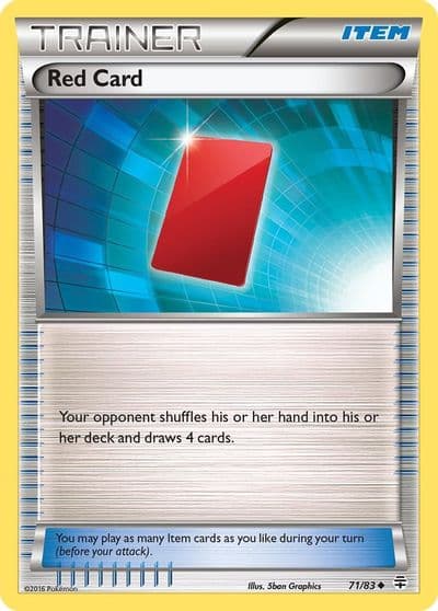 Red Card Generations Pokemon card