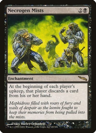 Necrogen Mists Mirrodin Magic card