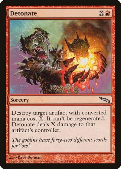 Detonate Mirrodin Magic card
