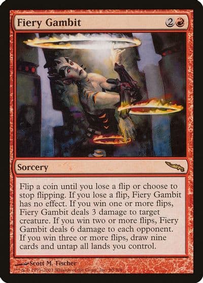 Fiery Gambit Mirrodin Magic card