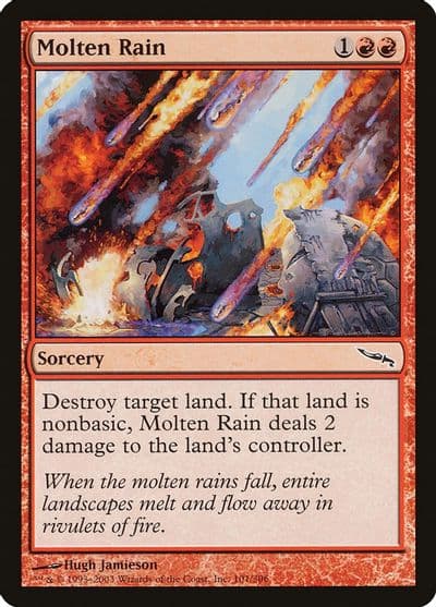 Molten Rain Mirrodin Magic card