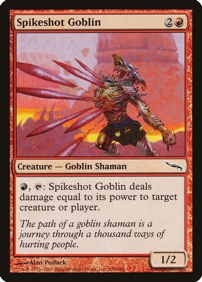 Spikeshot Goblin Mirrodin Magic card