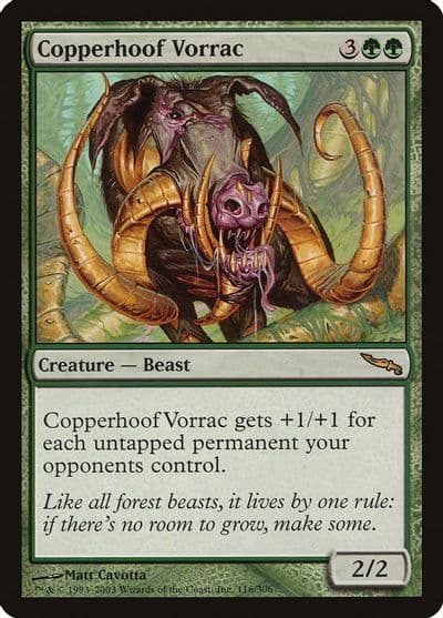 Copperhoof Vorrac Mirrodin Magic card