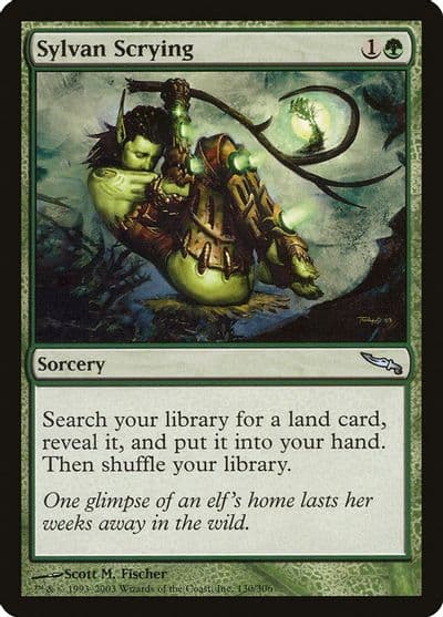 Sylvan Scrying Mirrodin Magic card
