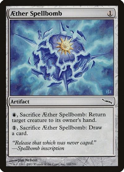 Aether Spellbomb Mirrodin Magic card