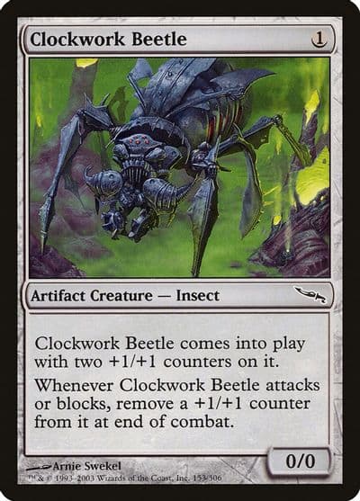 Clockwork Beetle Mirrodin Magic card
