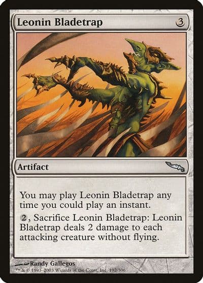 Leonin Bladetrap Mirrodin Magic card