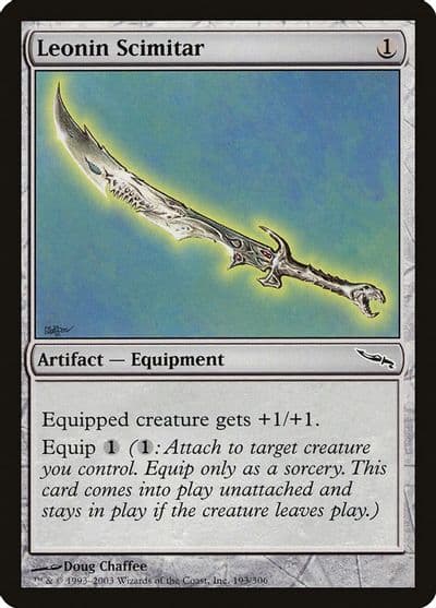 Leonin Scimitar Mirrodin Magic card