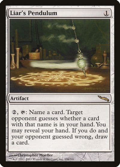 Liars Pendulum Mirrodin Magic card