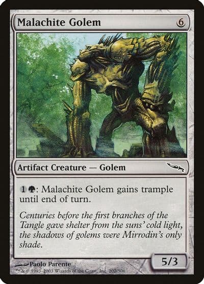 Malachite Golem Mirrodin Magic card