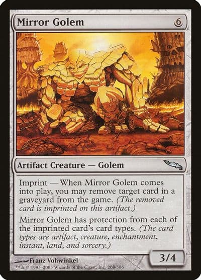 Mirror Golem Mirrodin Magic card